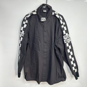 Finish Line Racewear SFI Fire Resistant Racing Jacket Checkered Sleeve XL